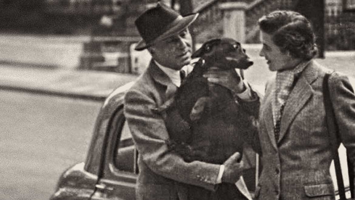 Joan Ingpen and her dog, Williams